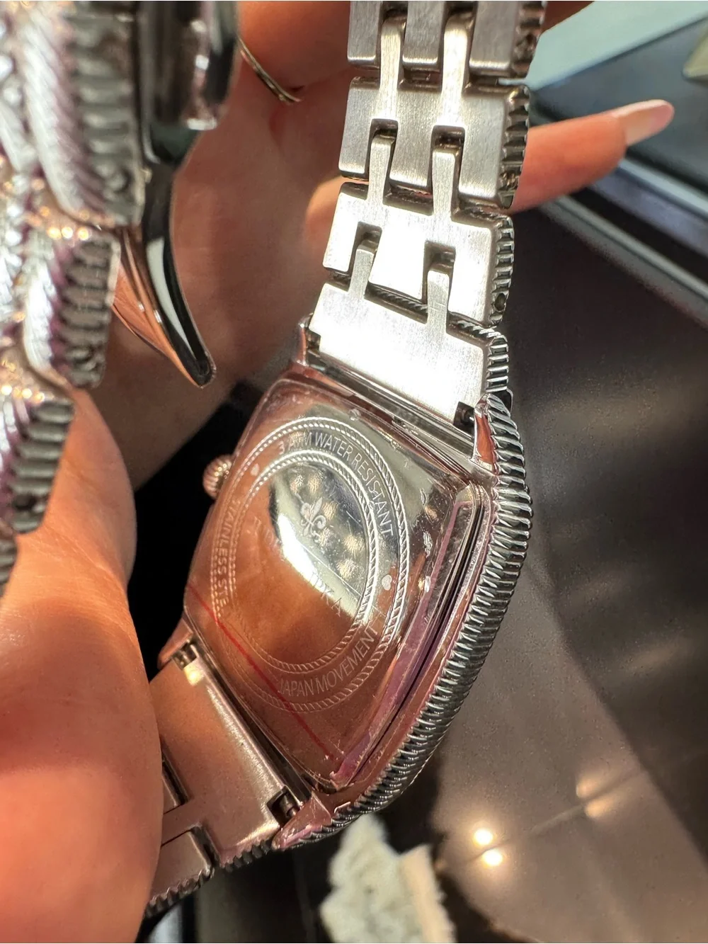 New Judith Ripka Stainless Steel Mother of Pearl Cushion Watch